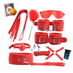 GENERICO - Kit Fetiche 12 Piezas Bdsm Bondage Juego Sadomasoquismo Full