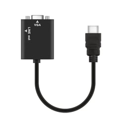 GENERICO - Adaptador Convertidor HDMI A VGA y Audio