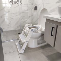 INDUHOGAR - Escalera asiento de entrenamiento para ir al baño color gris