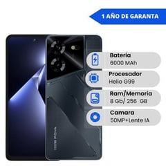 TECNO MOBILE - Tecno Pova 5 Dual Sim 256 Gb Hurricane Blue 8 Gb Ram