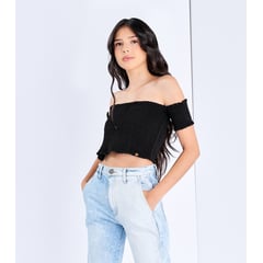 TYPER - Crop Top Para Mujer Encauchado