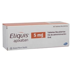 PFIZER - Eliquis 5 Mg Caja por 60 Tabletas