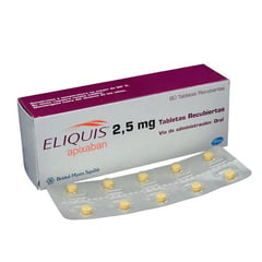 PFIZER - Eliquis 2,5 Mg Caja por 60 Tabletas