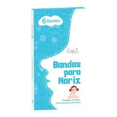 BIGEN - Banda Para Nariz Cettua Puntos Negros x 6 Und