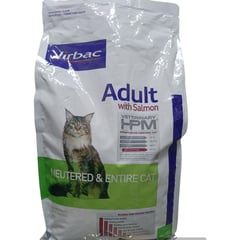 VIRBAC - HPM Adult with Salmon Neutered and Entire Cat x 1.5 kg