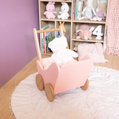 SUPI KIDS FURNITURE - SUPI DOLL PRAM COCHE DE MUÑECAS COLOR MELON