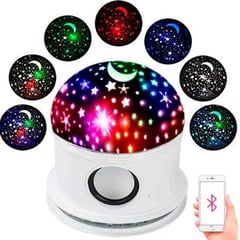 GENERICO - Lampara Estrellas Lunas Parlante Bluetooth Mas Control…