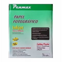 GENERICO - Papel Fotografico Carta X 230 Gr Por 20 Hojas