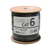 VCP - Cable U/utp Cat 6 Uso Exterior Ch Doble Negro X 305 M