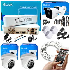 HILOOK - KIT CAMARAS DE SEGURIDAD DVR 1080 4 CH + 3 CAMARAS 1080