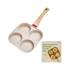 HOME STUFF - Sarten Antiadherente 4 Puestos Para Huevos Arepas Pancakes Color Beige