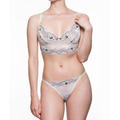 SCHERZO LINGERIE - Conjunto Lenceria SCHERZO Piacere 4 Sensual Ejecutiva Blanco Negro