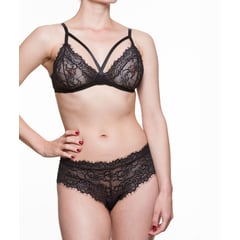 SCHERZO LINGERIE - Conjunto Lenceria SCHERZO Adagio 5 Sensual Sin Liguero Negro