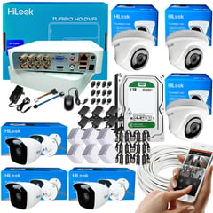 HILOOK - KIT CAMARAS DE SEGURIDAD 8 CH 1080P + 6 CAMARAS 1080P + DISCO 2 TB