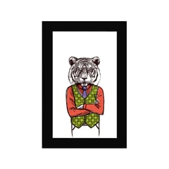 ART INDUSTRY - Cuadro 60x40 Cms Decorativo Tigre Hipster