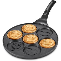 HOME STUFF - Sartén Siete Puestos Emojis Desayuno Pancakes Antiadherente
