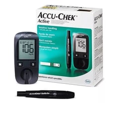 GENERICO - Glucómetro Accu-chek Active Medidor Glucosa Digital + Forro