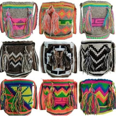 JKASSEM - Mochilas Wayuu Pequeñas Originales Bolsos Tejidas A Mano