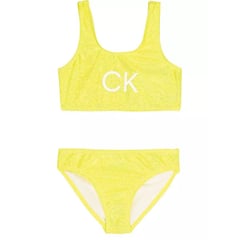 CALVIN KLEIN - Bikini Con Brassier Para Niña Amarillo