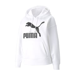 PUMA - Buzo para Mujer Classics Logo Hoodie W Blanco