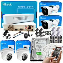 HILOOK - KIT 1080P DVR 8CH + 4 CAMARAS CCTV + DISCO 1 TB