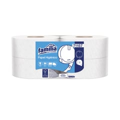 FAMILIA INSTITUCIONAL - Papel Higiénico Jumbo Blanco Hoja Doble 250 Mt 71157 x4 Und