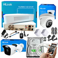 HILOOK - KIT CAMARAS DE SEGURIDAD DVR 4 CH + 2 CAMARAS CCTV 1080P + DISCO 1TB