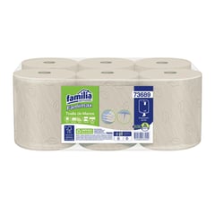 FAMILIA INSTITUCIONAL - Toalla De Manos Flujo Central Famimax Natural Rollo X 100 Mt