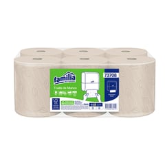 FAMILIA INSTITUCIONAL - Toalla En Rollo Continua Familia Hoja Triple Natural 120Mt