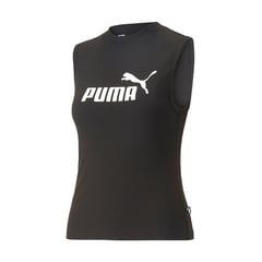 PUMA - Camiseta para Mujer Ess Slim Logo Tank W Negro