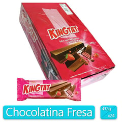 GENERICO - Barra De Chocolate Con Fresa Kingtat Elvan X24unds