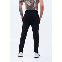 BELIFE - Jogger deportivo negro con bolsillos laterales para hombre