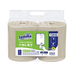 FAMILIA INSTITUCIONAL - Toalla En Rollo Familia Hoja Doble Natural 100mt X2 Und