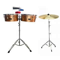 GENERICO - Timbal Latino Boss 14-15 Campana + Jamblock + Base +platillo