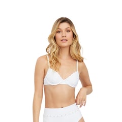 KIBYS - VESTIDO DE BAÑO BIKINI TOP BLANCO 86016