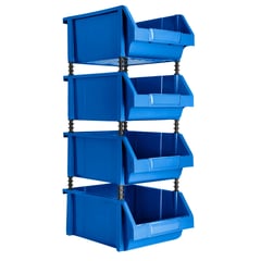 ENERGY PLUS - 4 modulares abierto AZ organizador plástico inventarios 45Kg Azul