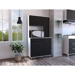 MUEBLES ONLINE - Mueble Alacena Della 90 Blanco + Wengue