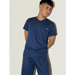 GENERICO - Conjunto tipo pijama PHILIP CARVAJAL para hombre color azul