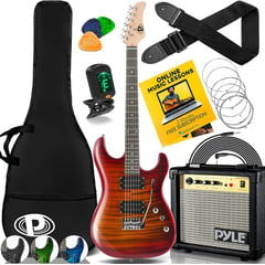PYLE - Kit Guitarra y Amplificador PEGKT99RD