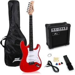 PYLE - Kit Guitarra y Amplificador eléctrica rojo PYLE PEGKT15R