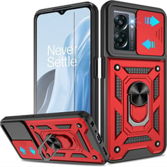 GENERICO - Funda Estuche Case Slider Compatible Con Oppo A57 Y A77 Rojo