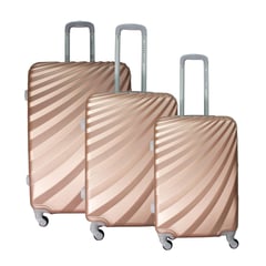 SKYTRAVEL - Set De 3 Maletas Viaje Rigidas 4 Ruedas 360 ABS Con Candado - Rosa - M