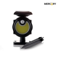 MERCURY - LAMPARA LED SOLAR ESTACA 15W 6500K M4-NEGRO C-SENSOR 56L-COB