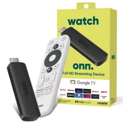 GOOGLE - Onn Tv Watch Stick Full HD TV Streaming Negro Dolby Wifi