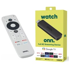 GOOGLE - Onn Tv Watch Stick Full HD TV Streaming Negro Dolby Wifi