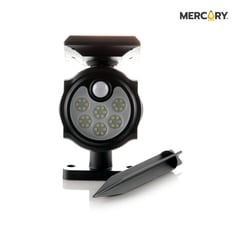 MERCURY - LAMPARA LED SOLAR ESTACA 15W 6500K M3-NEGRO C-SENSOR 36L-SMD