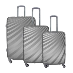 SKYTRAVEL - Set De 3 Maletas Viaje Rigidas 4 Ruedas 360 ABS Con Candado - Plateado