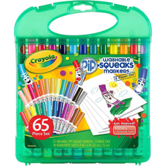 CRAYOLA - 25 Marcadores Lavables Set De 65 Piezas Pip-squeaks