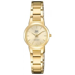 Q&Q - Reloj Mujer Qa43j010y Dama Acero Dorado + Estuche