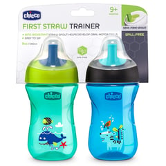 CHICCO - Set x2 Vaso Boquilla Antiderrame 9onz 9m+